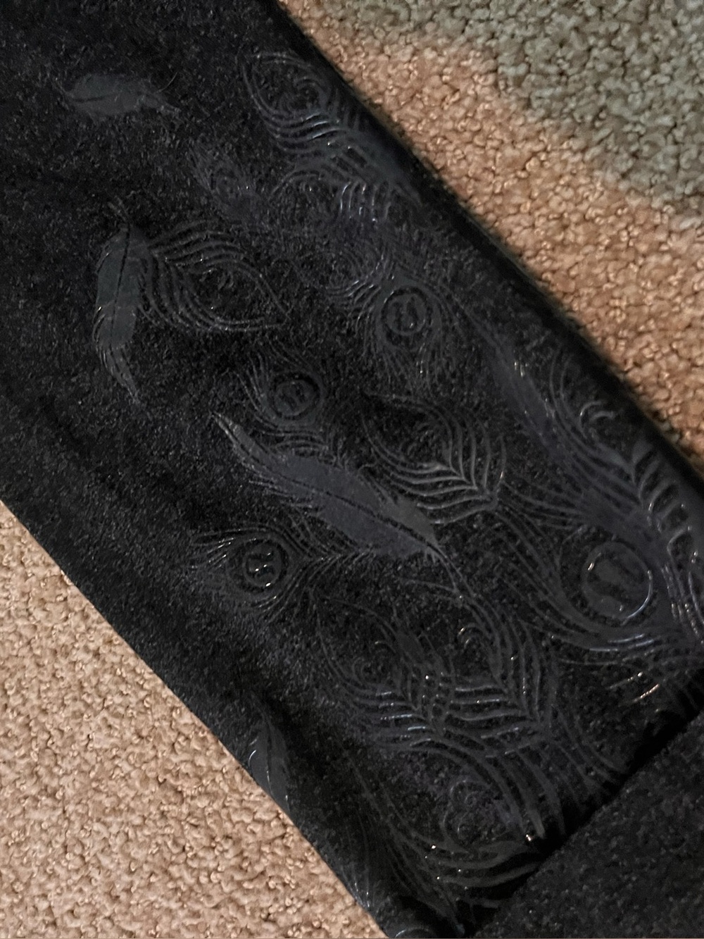 Lululemon Acro Yoga Pant With Peacock Feather Detail, size 10